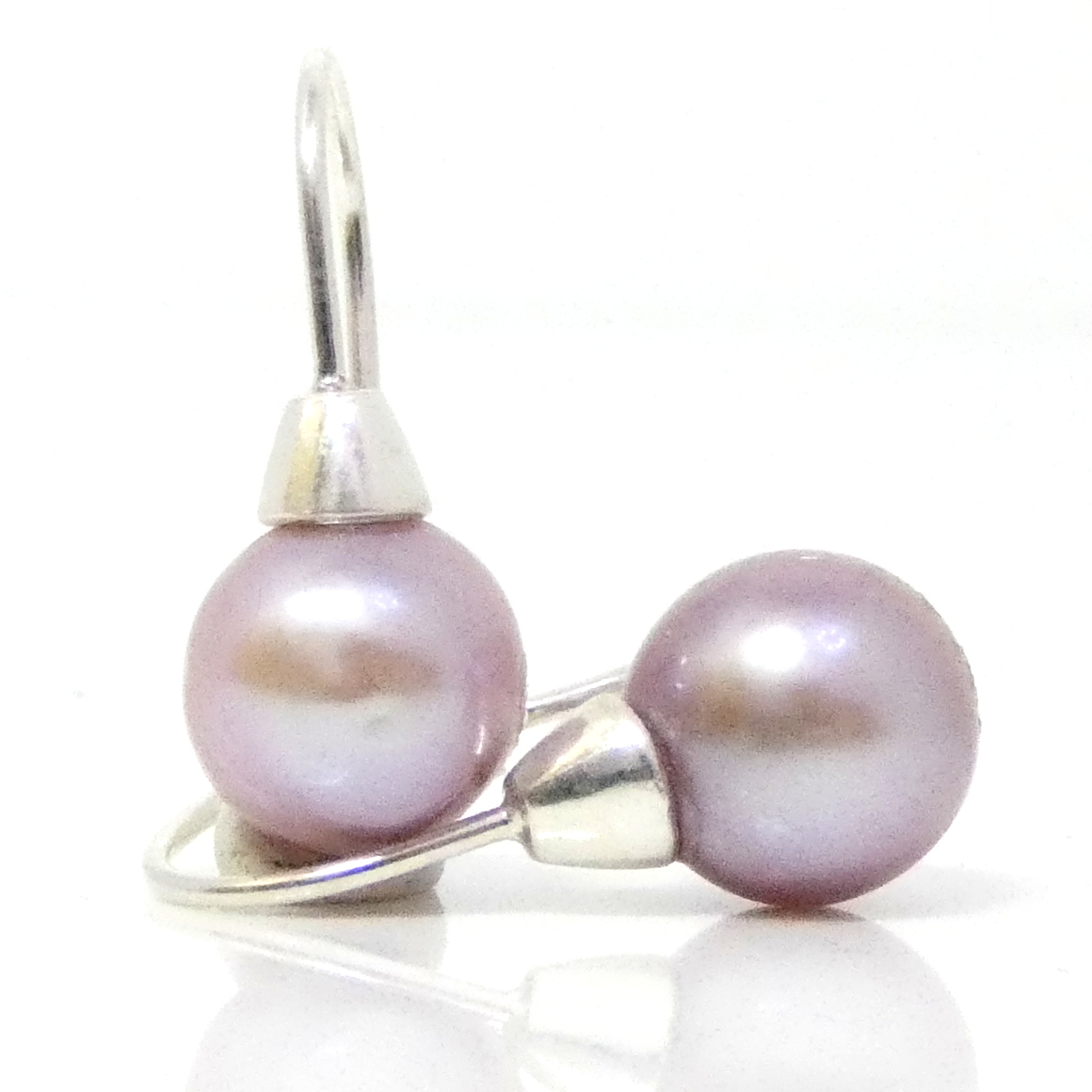 Pink Edison Round Pearl Earring